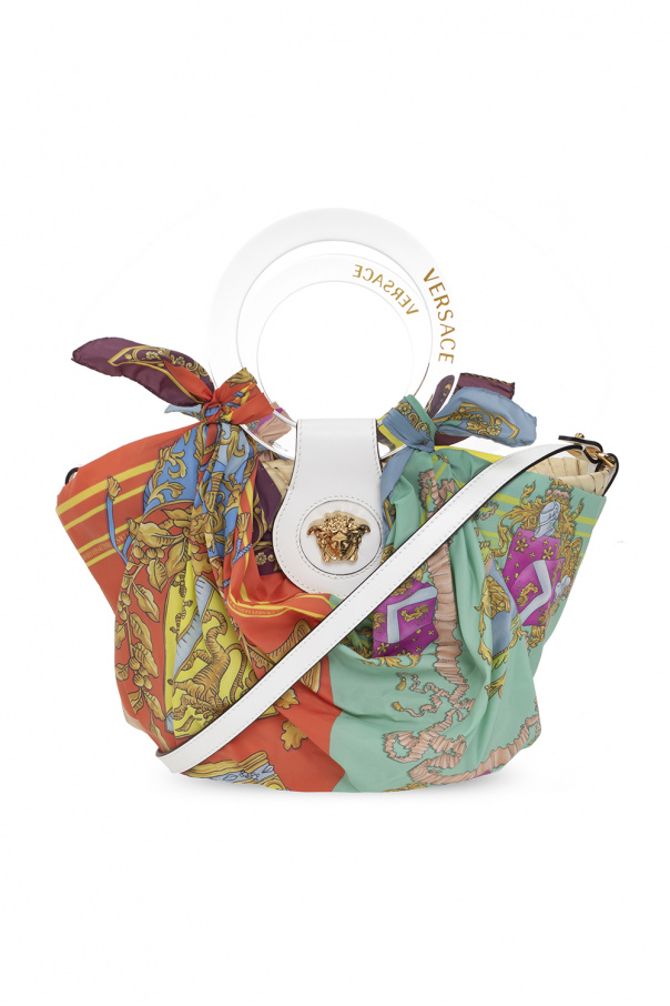 【関税＆送料込み】Versace Two-Tone Fabric Bag VERSACE Two-tone Fabric Bag | italist | REVERSIBLE